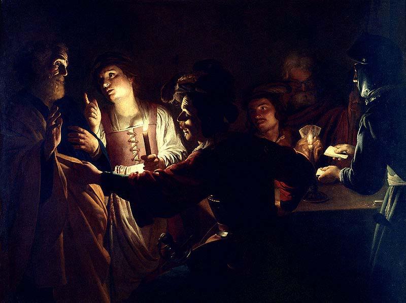 Gerard van Honthorst The Denial of St Peter Sweden oil painting art